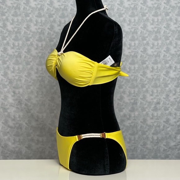Vix Cozumel bandeau and full bottom 2 piece bikini set. NWT. Cozumel yellow - Picture 4 of 9